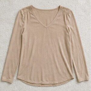 Sand Peplum Top